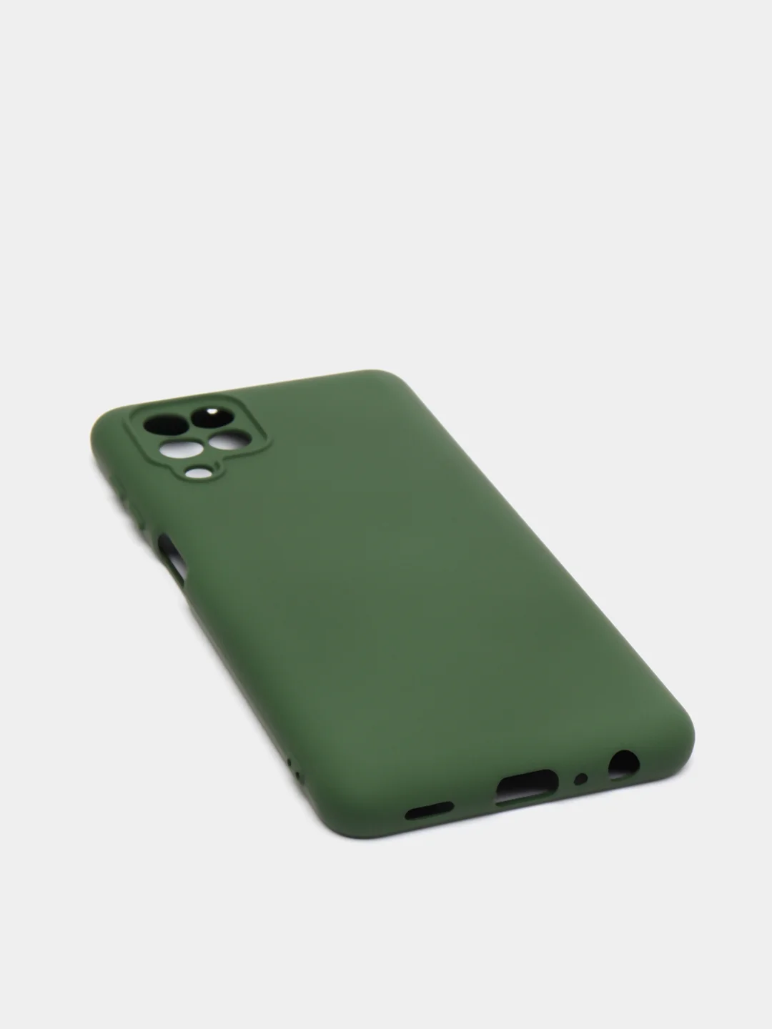 Хаки чехол Silicone Cover для Samsung Galaxy A22, M32 силиконовый