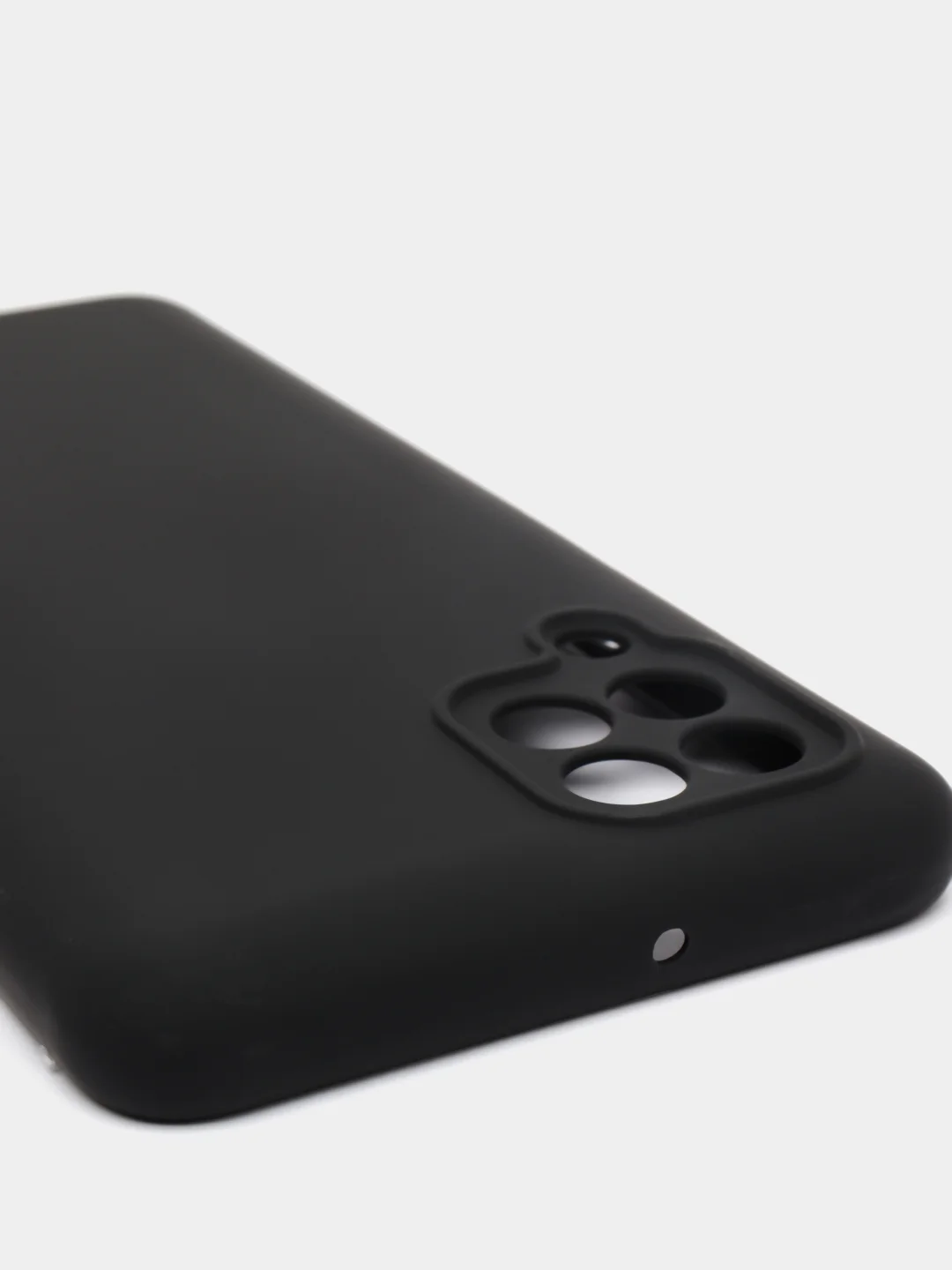 Черный чехол Silicone Cover для Samsung Galaxy A22, M32 силиконовый