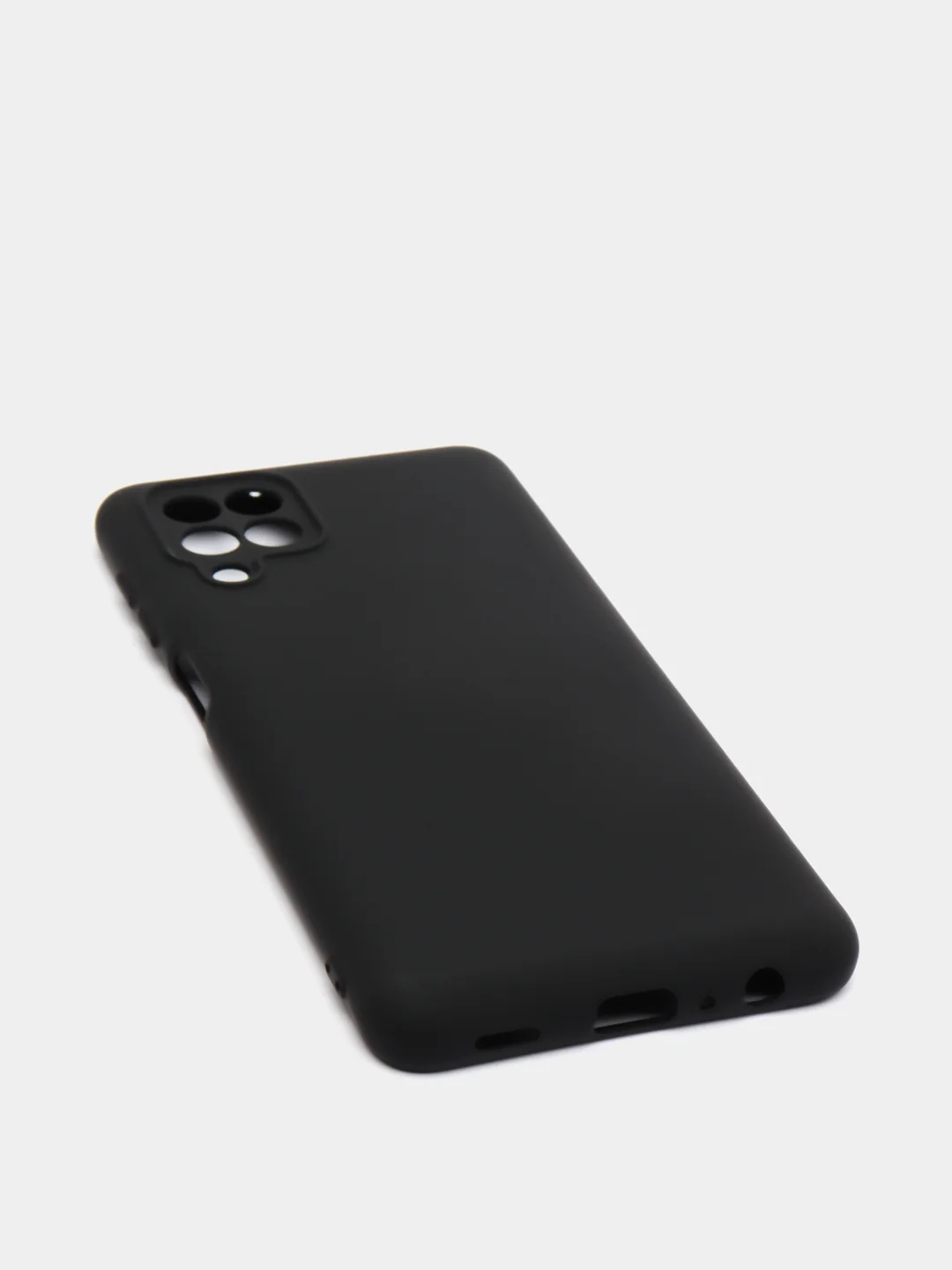 Черный чехол Silicone Cover для Samsung Galaxy A22, M32 силиконовый