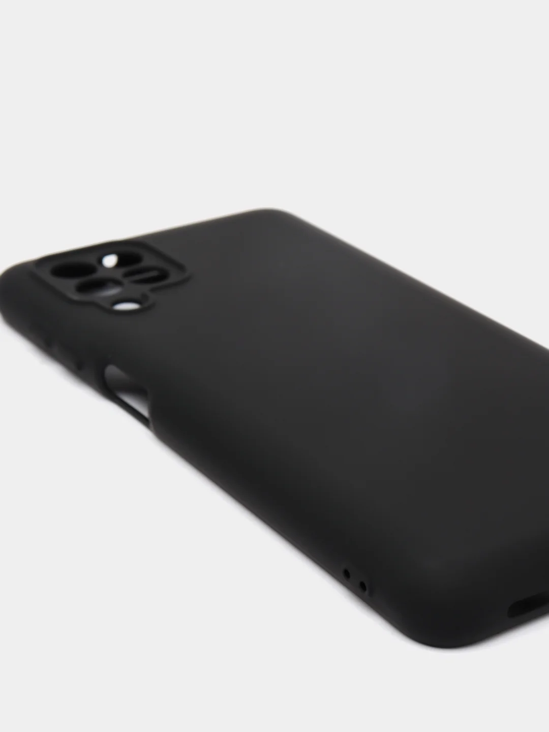 Черный чехол Silicone Cover для Samsung Galaxy A22, M32 силиконовый