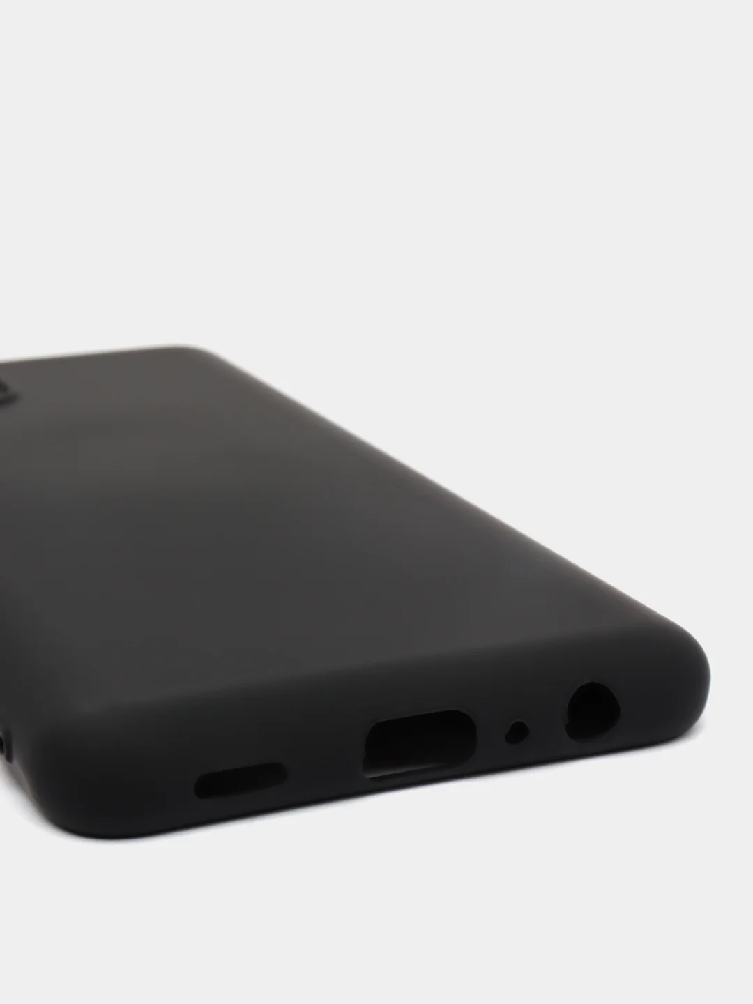 Черный чехол Silicone Cover для Samsung Galaxy A22, M32 силиконовый