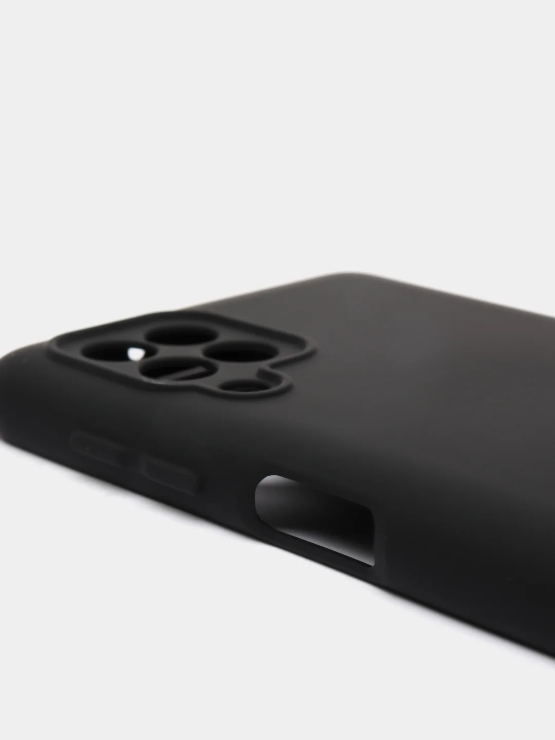 Черный чехол Silicone Cover для Samsung Galaxy A22, M32 силиконовый
