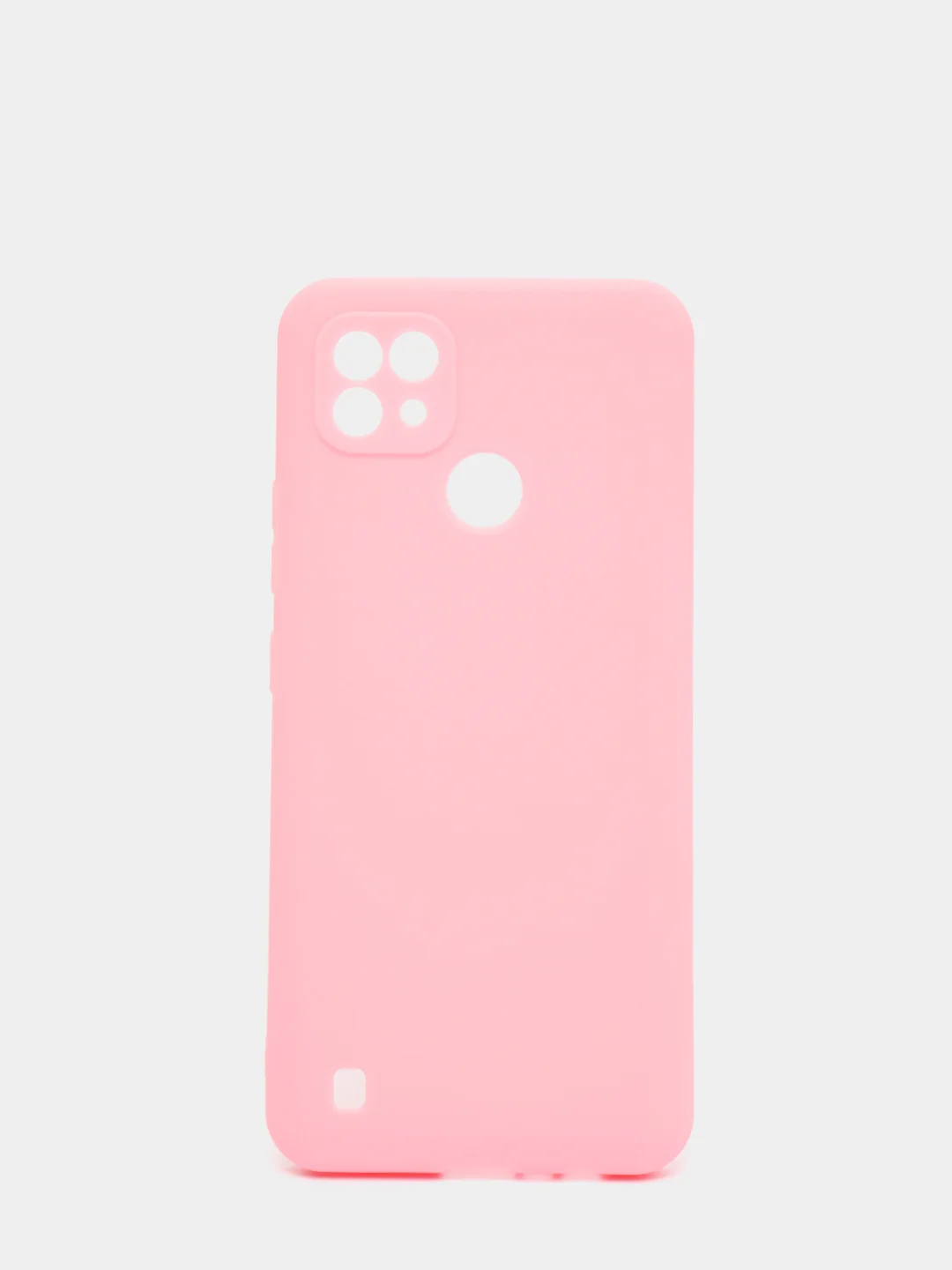 Розовый чехол для Realme C21 силиконовый матовый
