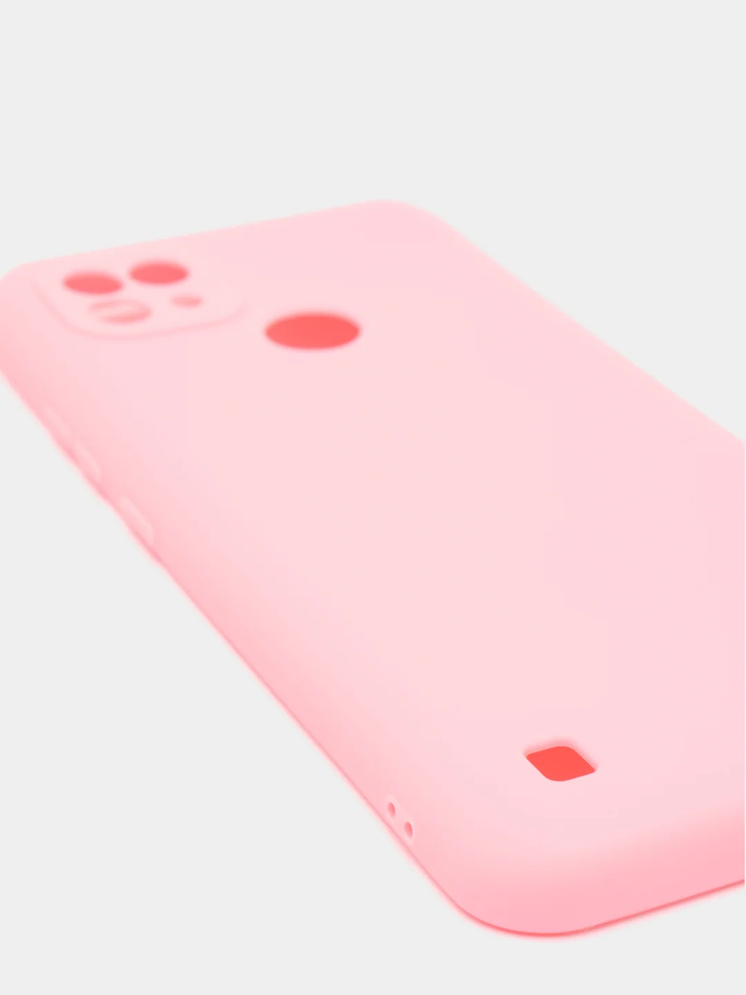 Розовый чехол для Realme C21 силиконовый матовый