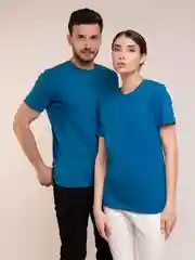 Синий футболка мужская женская Premium 18 цветов