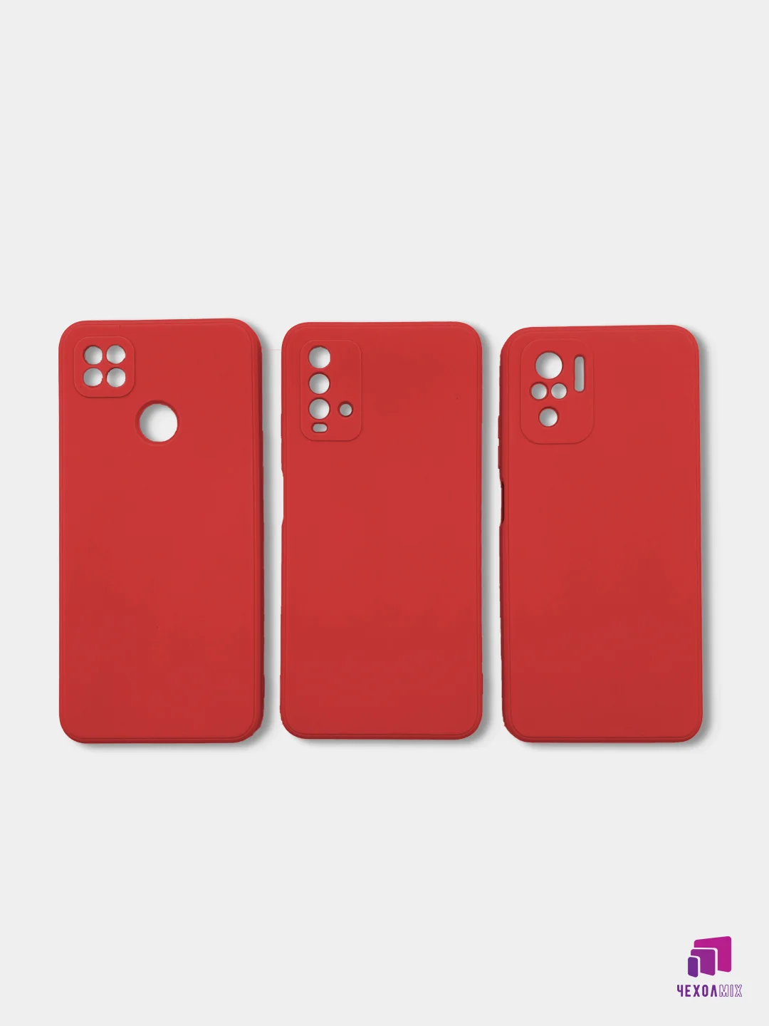 Красный чехол для Xiaomi Redmi 9A/9/9C/9T/NOTE 10 PRO/NOTE 9 силиконовый (Борта чехла прямые NEW)