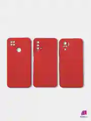 Красный чехол для Xiaomi Redmi 9A/9/9C/9T/NOTE 10 PRO/NOTE 9  силиконовый (Борта чехла прямые NEW)