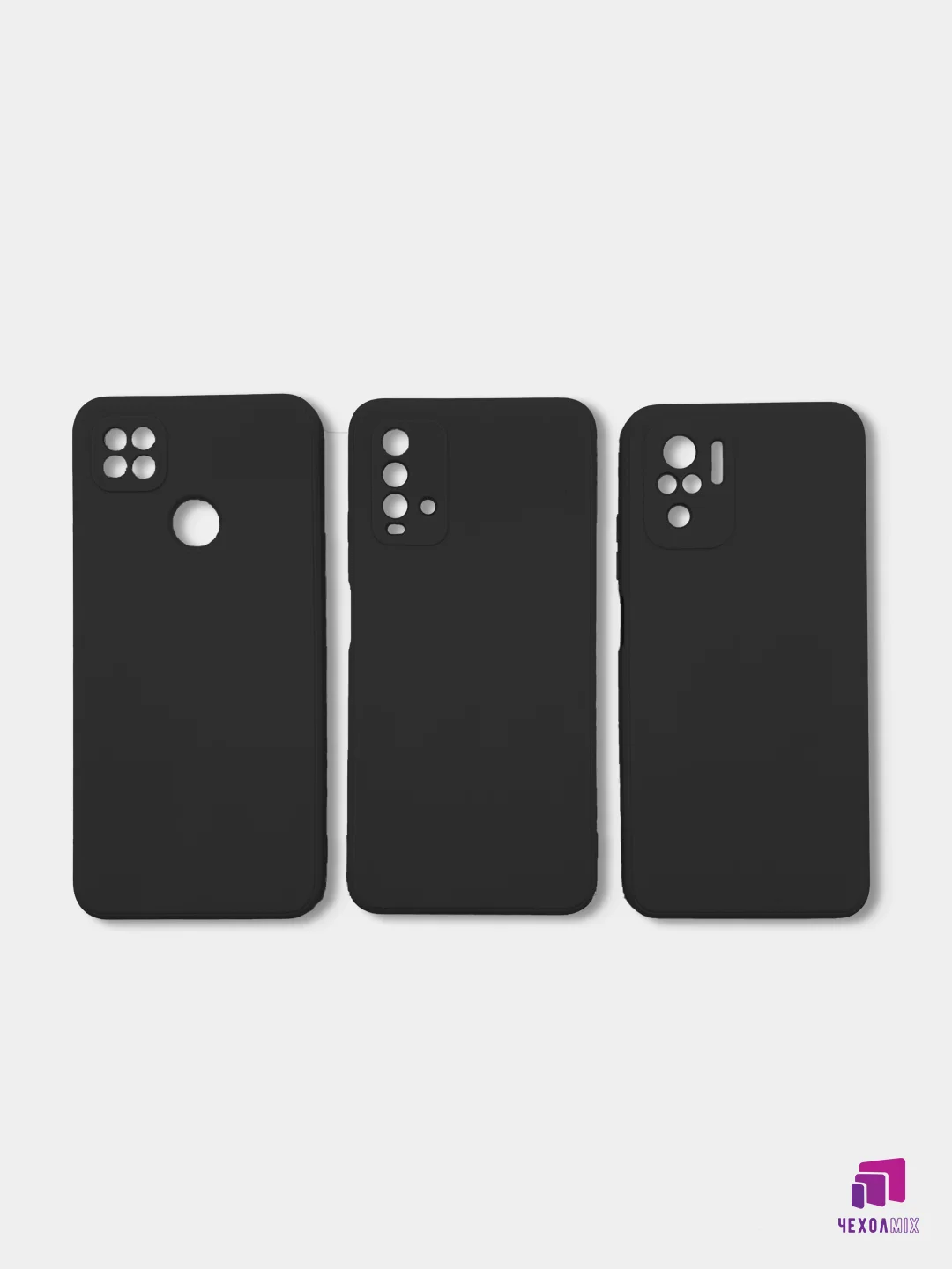 Черный чехол для Xiaomi Redmi 9A/9/9C/9T/NOTE 10 PRO/NOTE 9 силиконовый (Борта чехла прямые NEW)