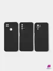 Черный чехол для Xiaomi Redmi 9A/9/9C/9T/NOTE 10 PRO/NOTE 9  силиконовый (Борта чехла прямые NEW)