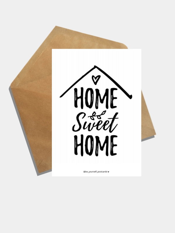 Открытка Интерьерная, стильная, "Home Sweet Home"