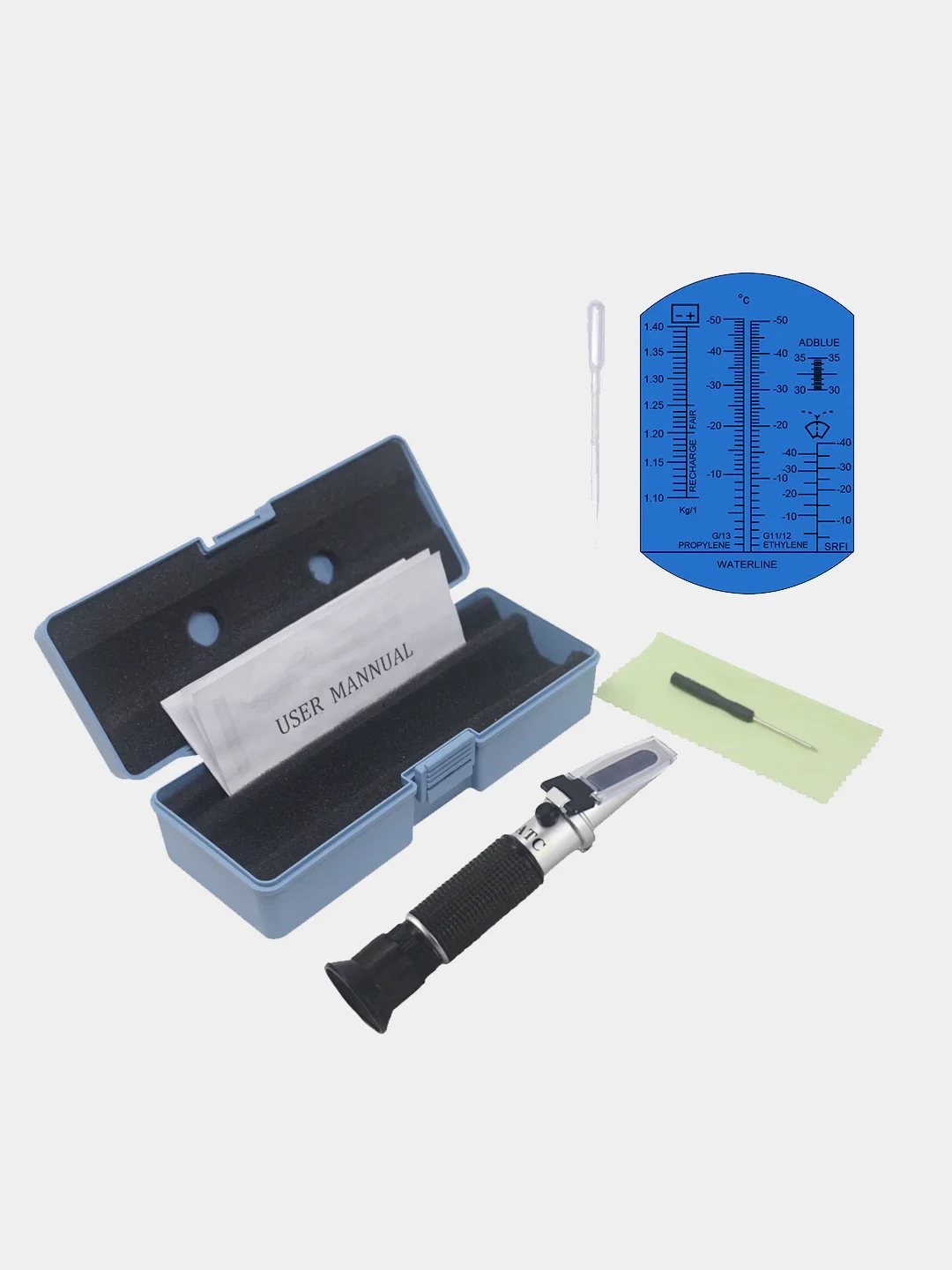 Автомобильный рефрактометр 4 в 1 для определения плотности электролита ...