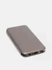 Серебряный чехол-книжка для Samsung Galaxy A22 / M32 / M22