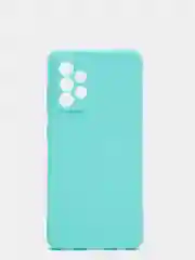 Бирюзовый чехол Samsung Galaxy A52 силиконовый матовый, цветной