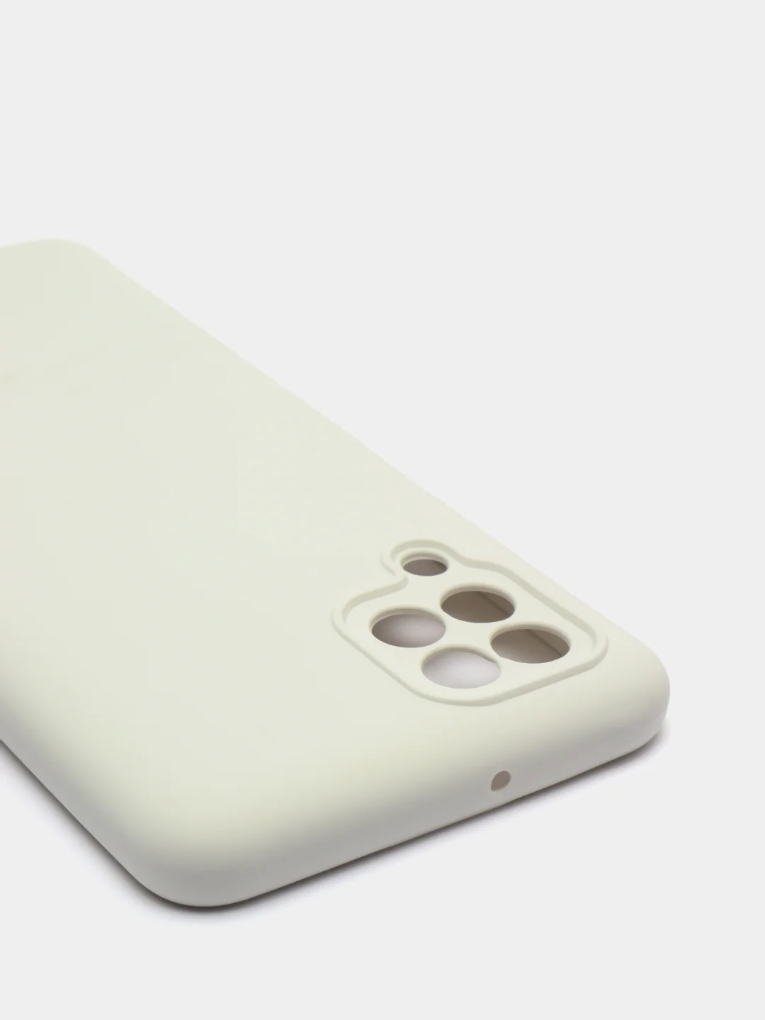 Белый чехол Silicone Cover для Samsung Galaxy A22, M32 силиконовый