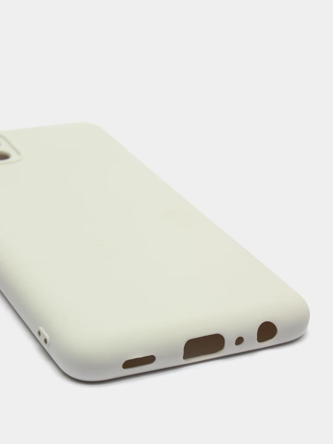 Белый чехол Silicone Cover для Samsung Galaxy A22, M32 силиконовый