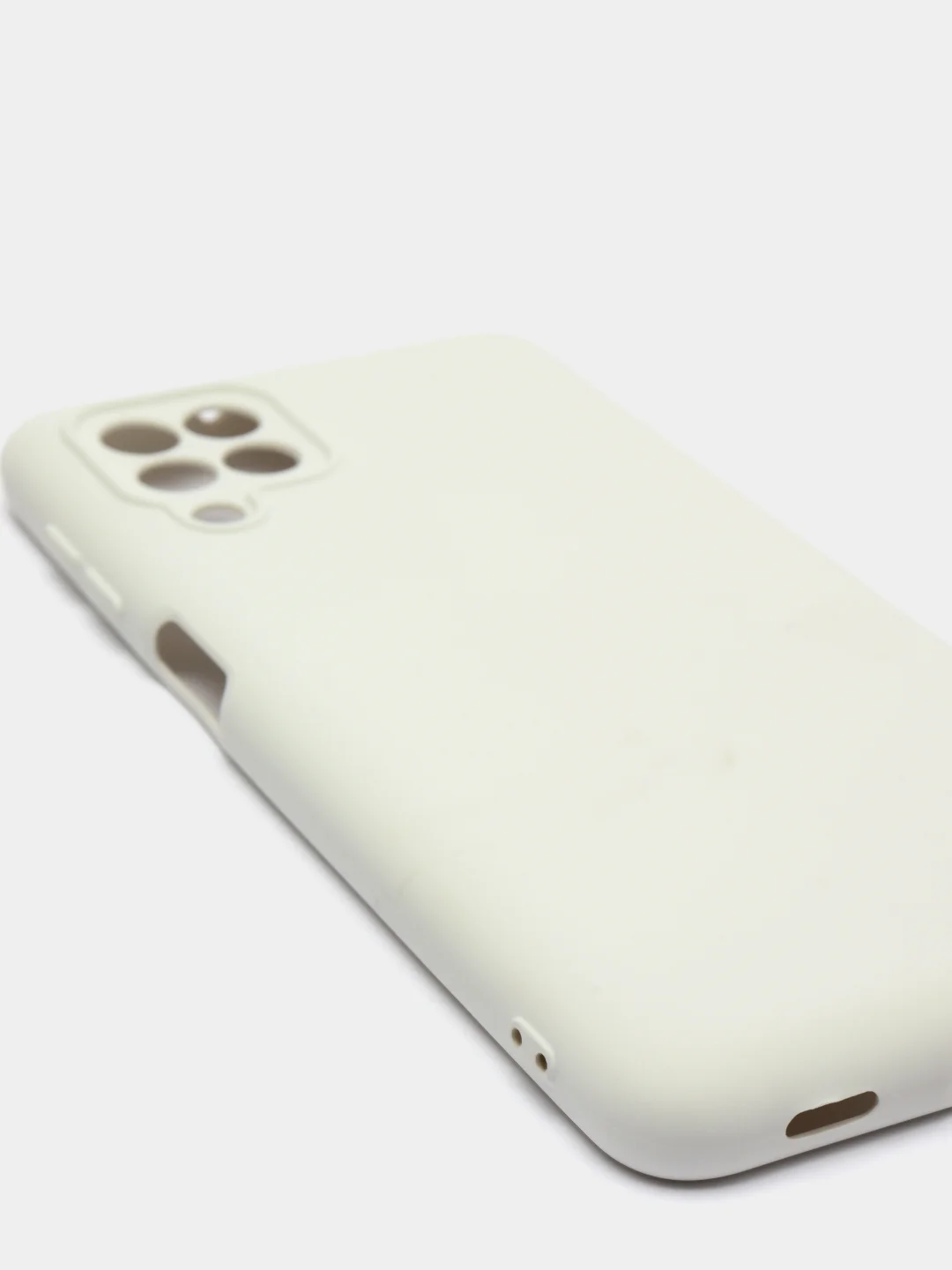 Белый чехол Silicone Cover для Samsung Galaxy A22, M32 силиконовый