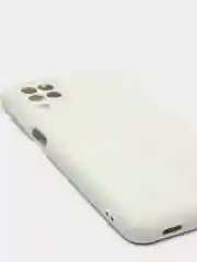 Белый чехол Silicone Cover для Samsung Galaxy A22, M32 силиконовый