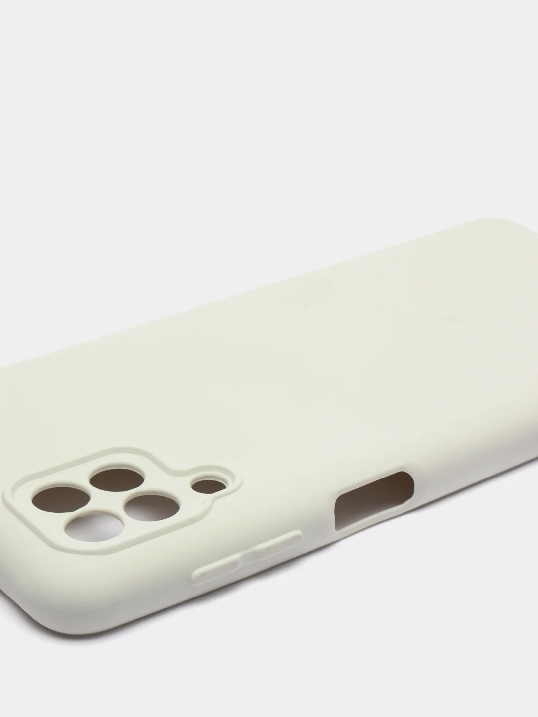 Белый чехол Silicone Cover для Samsung Galaxy A22, M32 силиконовый