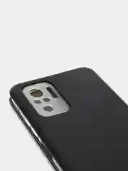 Черный чехол-книжка для Xiaomi Redmi Note 10 с защитой камеры