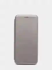 Серебряный чехол-книжка для Xiaomi Redmi Note 10 с защитой камеры