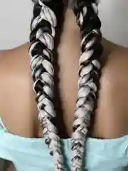 Белый канекалон однотонный / гофрированный / 60 см / 100 гр/ Best for Kids