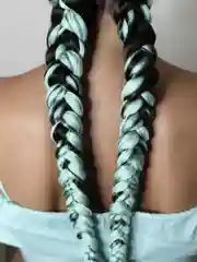 Светло-синий канекалон однотонный / гофрированный / 60 см / 100 гр/ Best for Kids