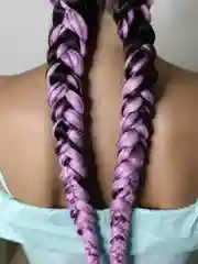 Лавандовый канекалон однотонный / гофрированный / 60 см / 100 гр/ Best for Kids