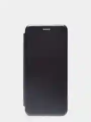 Черный чехол книжка Realme C12/C15 горизонтальная на магните