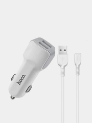Зарядное устройство Hoco Z23 Dual microUSB Charger, с проводом, 2.4 A