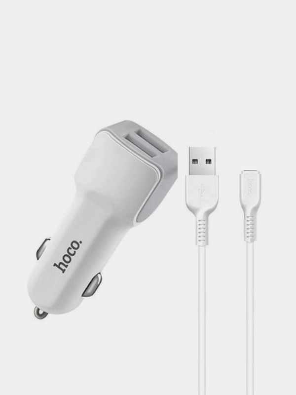 Зарядное устройство Hoco Z23 Dual microUSB Charger, с проводом, 2.4 A