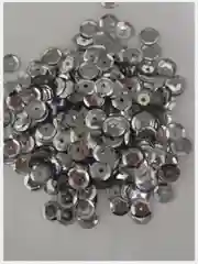 Серебряный пайетки круглые, 6 мм