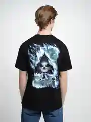 Белый футболка унисекс, с принтом 3D, светится в темноте