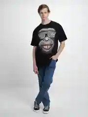 Белый футболка унисекс, с принтом 3D, светится в темноте
