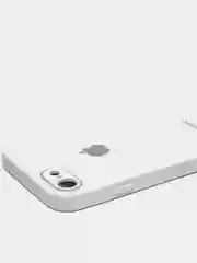 Белый силиконовый чехол для iPhone 7, iPhone 8, iPhone SE 2020, со стеклянной панелью