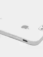 Белый силиконовый чехол для iPhone 7, iPhone 8, iPhone SE 2020, со стеклянной панелью