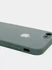 Зеленый силиконовый чехол для iPhone 7, iPhone 8, iPhone SE 2020, со стеклянной панелью