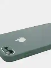 Зеленый силиконовый чехол для iPhone 7, iPhone 8, iPhone SE 2020, со стеклянной панелью