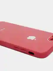 Багровый силиконовый чехол для iPhone 7, iPhone 8, iPhone SE 2020, со стеклянной панелью