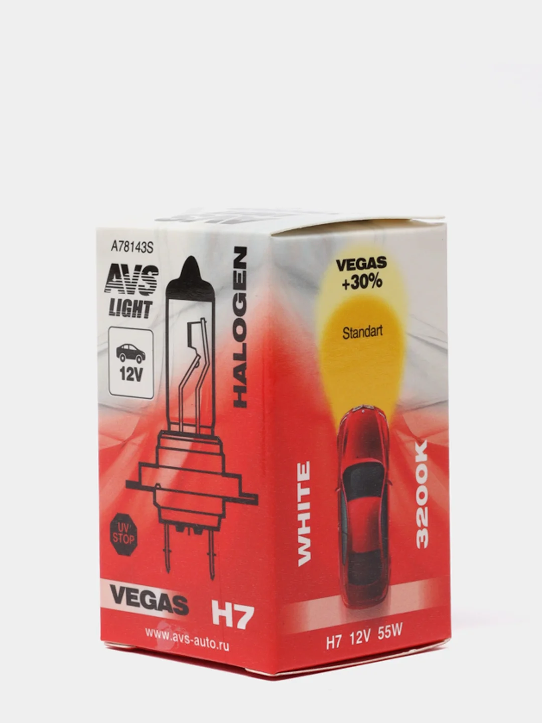 Галогенная лампа AVS Vegas, H7.12V, 55W, 1 шт