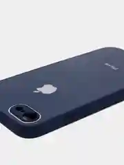 Синий силиконовый чехол для iPhone 7, iPhone 8, iPhone SE 2020, со стеклянной панелью