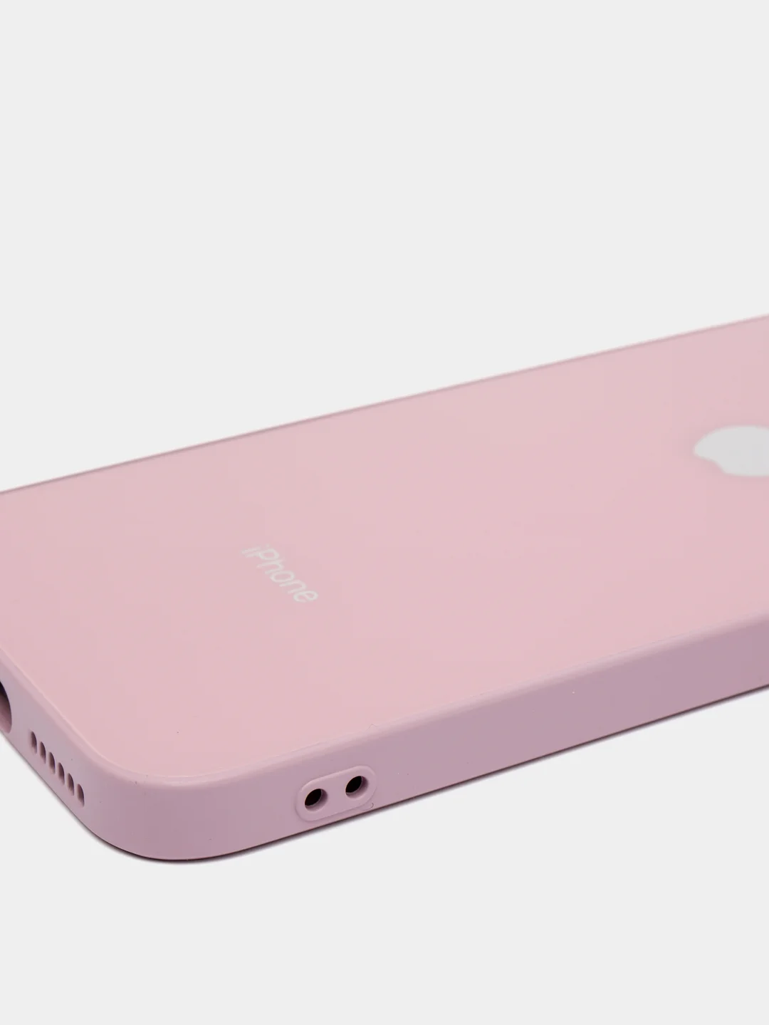 Розовый силиконовый чехол для iPhone 7, iPhone 8, iPhone SE 2020, со стеклянной панелью