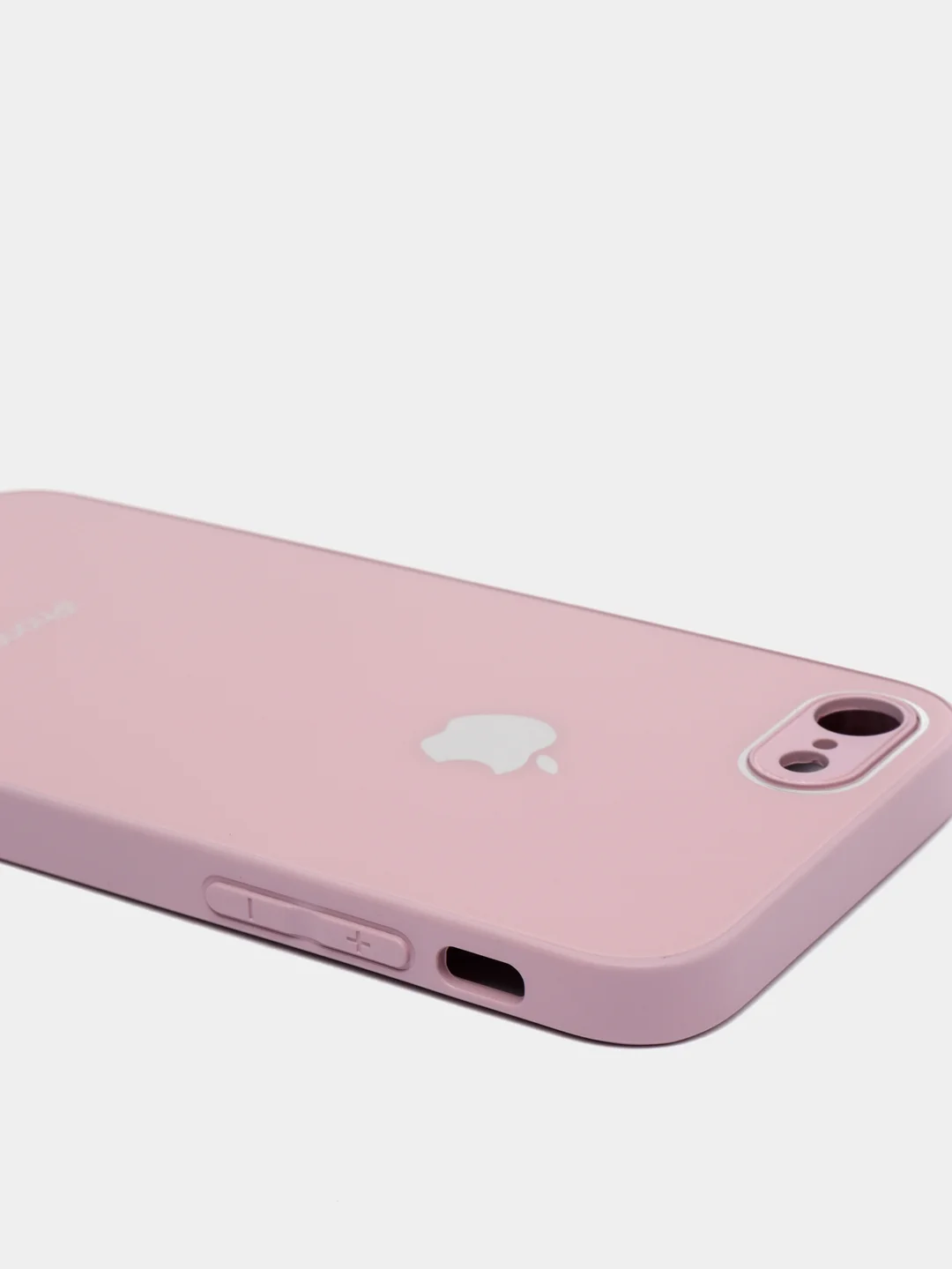 Розовый силиконовый чехол для iPhone 7, iPhone 8, iPhone SE 2020, со стеклянной панелью