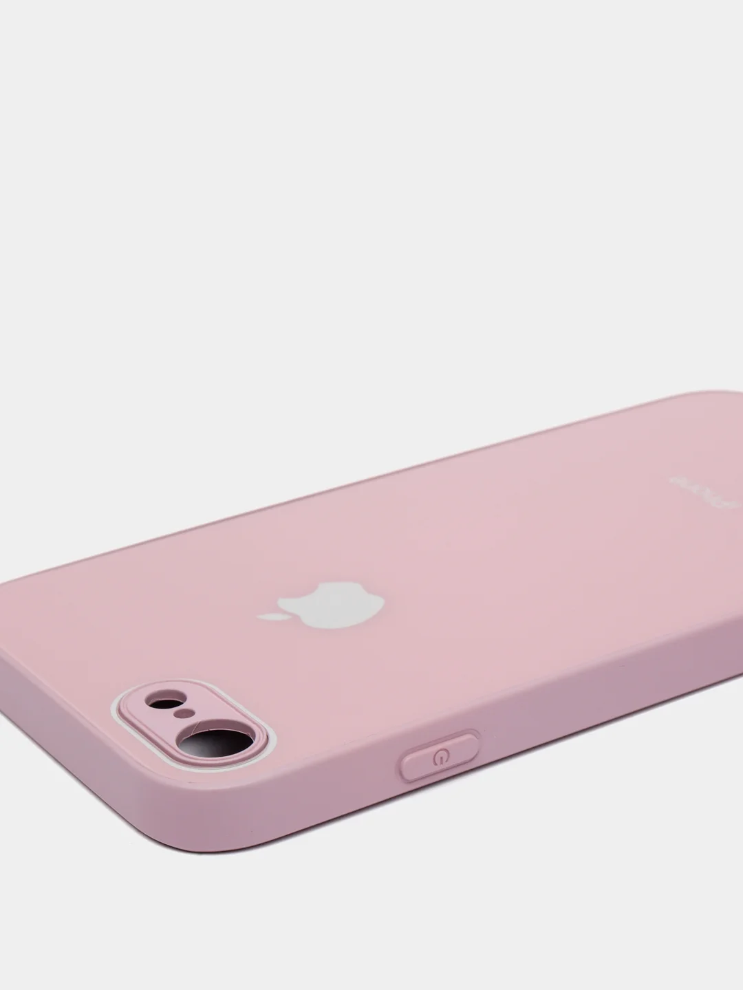 Розовый силиконовый чехол для iPhone 7, iPhone 8, iPhone SE 2020, со стеклянной панелью