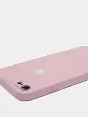 Розовый силиконовый чехол для iPhone 7, iPhone 8, iPhone SE 2020, со стеклянной панелью