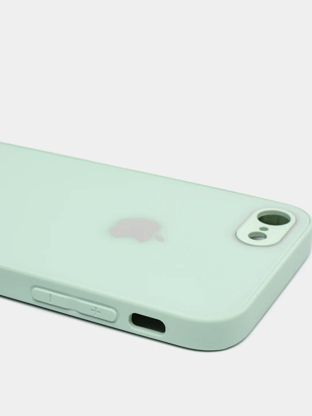 Мятный силиконовый чехол для iPhone 7, iPhone 8, iPhone SE 2020, со стеклянной панелью