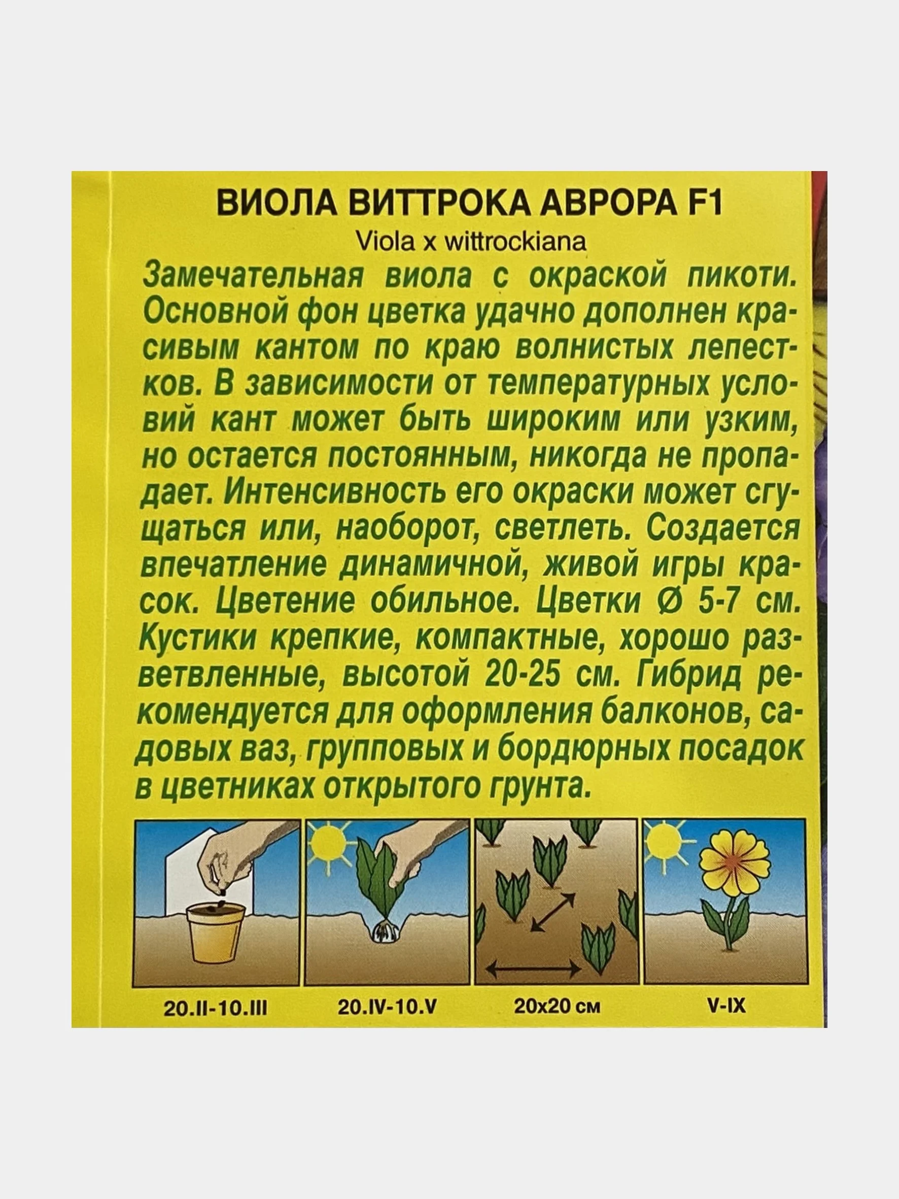 Семена цветов Виола "Аврора"