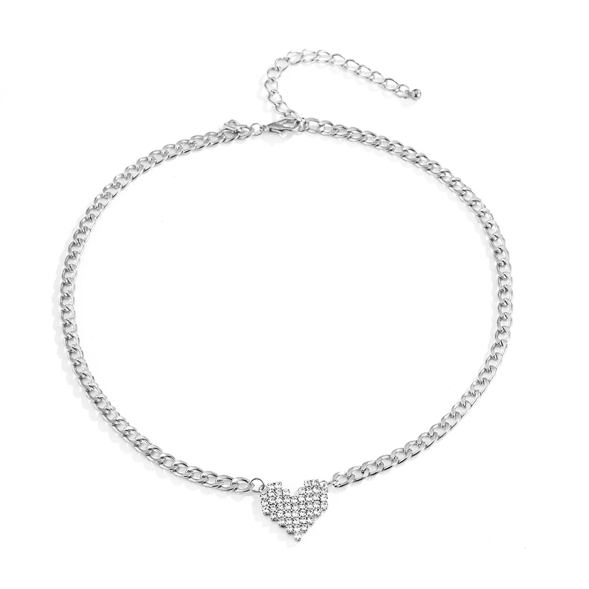 Серебряный колье "Сердце"