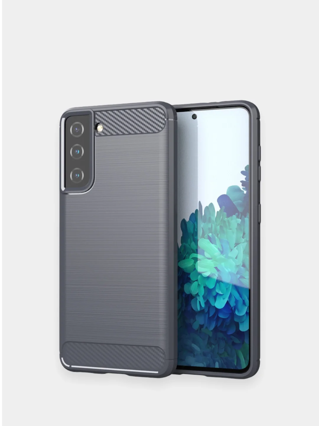 Серый противоударный чехол для Samsung Galaxy S21, S21 Plus, S21 Ultra
