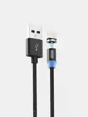 Золотой кабель USB и коннектор Denmen D09 для зарядки магнитный 2.4A, Lightning/Type-C/Micro Usb