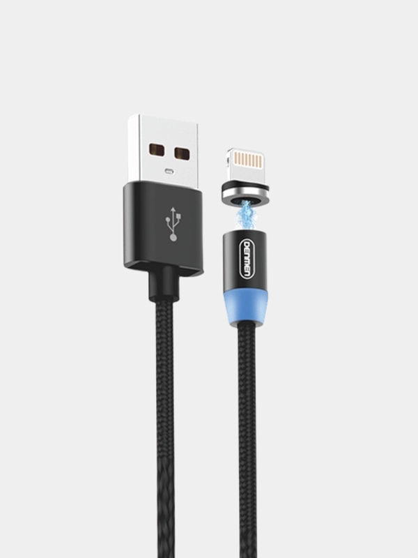 Кабель USB и коннектор Denmen D09 для зарядки магнитный 2.4A, Lightning/Type-C/Micro Usb